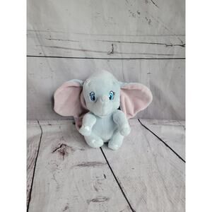 Ty Disney Sparkle Baby Dumbo Plush Beanie Small 6in Velvety Soft Blue Huge Ears